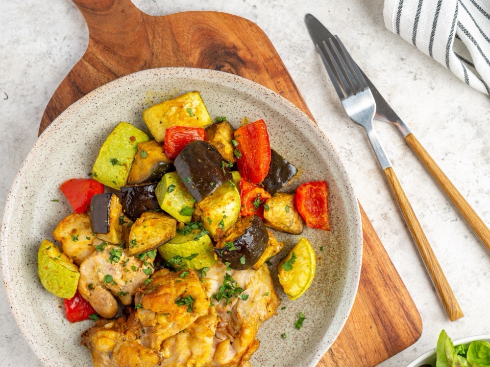 Курочка карри запечённая с овощами — когда муж говорит „вкусно