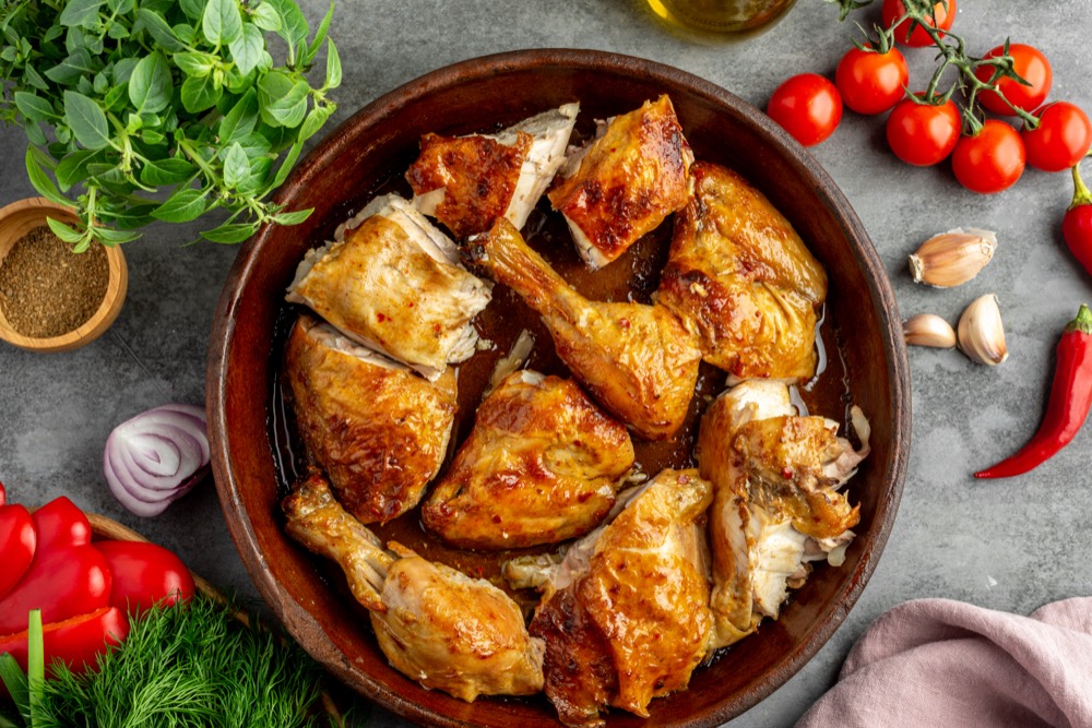 Грузинская курица в аджике